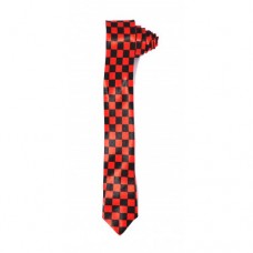 Red + Black Checkered Tie